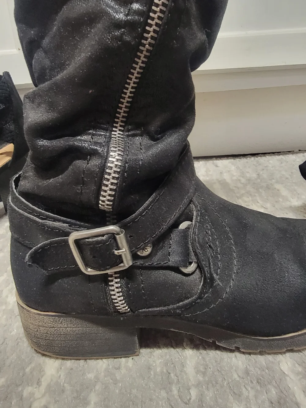 Kohl's Black Over-the-Knee Buckle Boots
